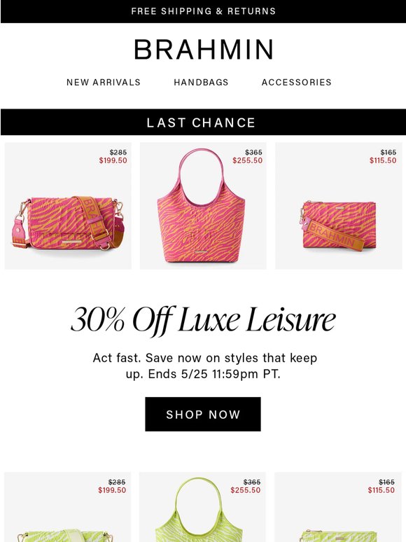 ENDS TONIGHT⌛30% off Luxe Leisure