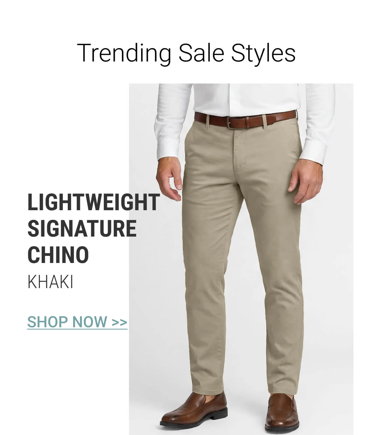 Khaki Lightweight Signature Chino