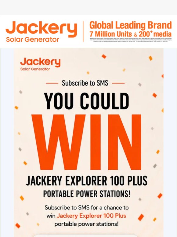 ⚡Win a Free Jackery Explorer 100 Plus