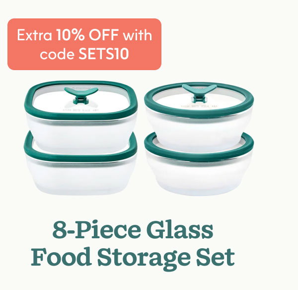 8-Piece Glass Food Storage Set