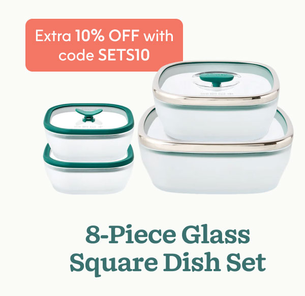 8-Piece Glass Square Dish Set 