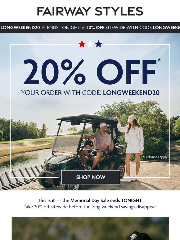 Final Hours: Memorial Day Savings END TONIGHT!