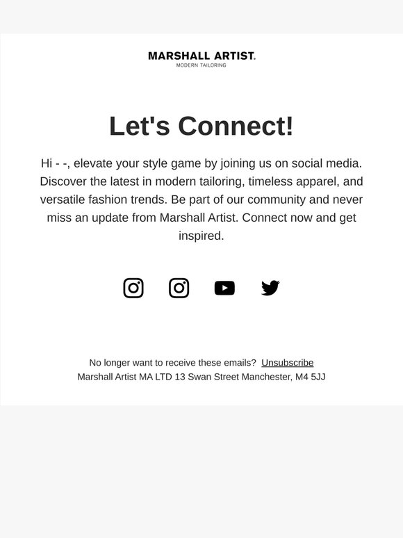 Connect with us for the latest.