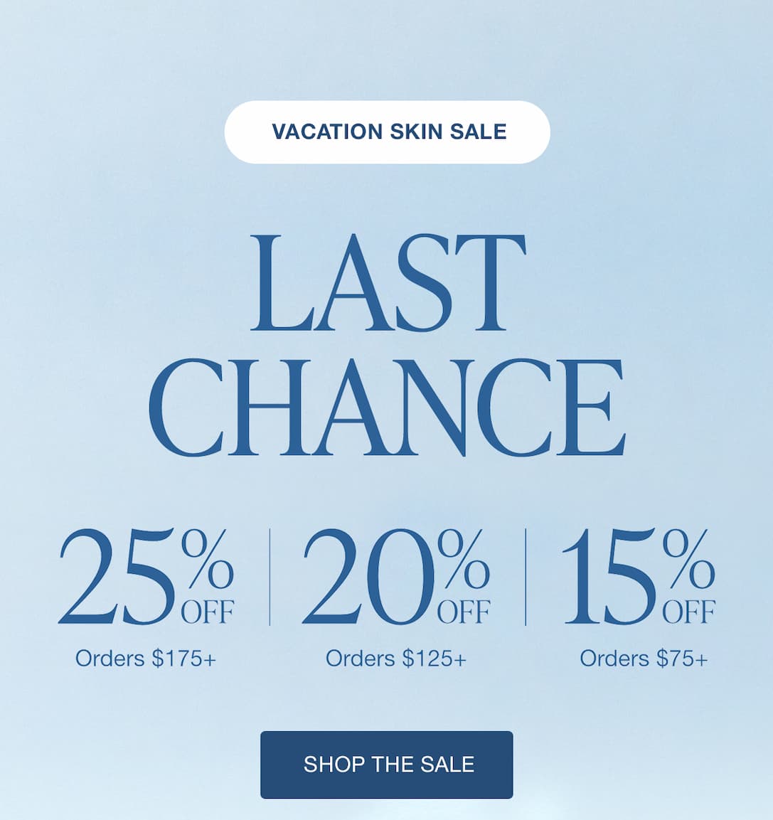 Vacation Skin Sale Last Chance