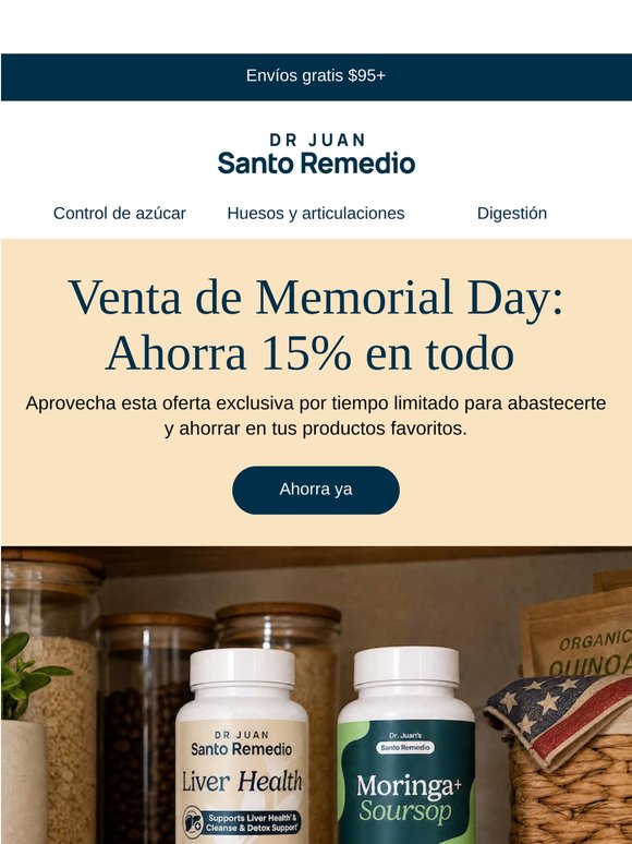 15% de descuento en toda la tienda