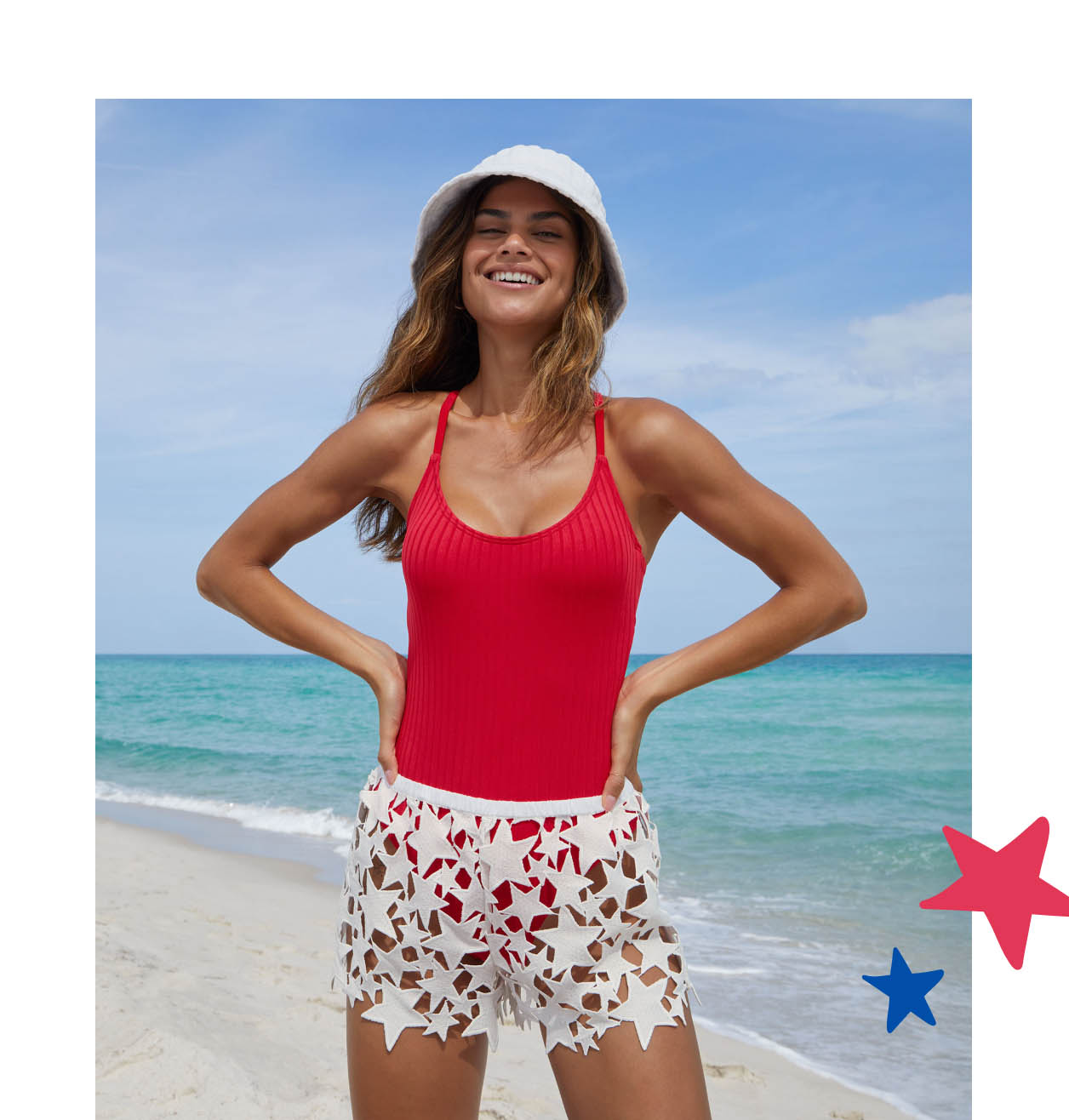 Star Lace Cover-Up Shorts