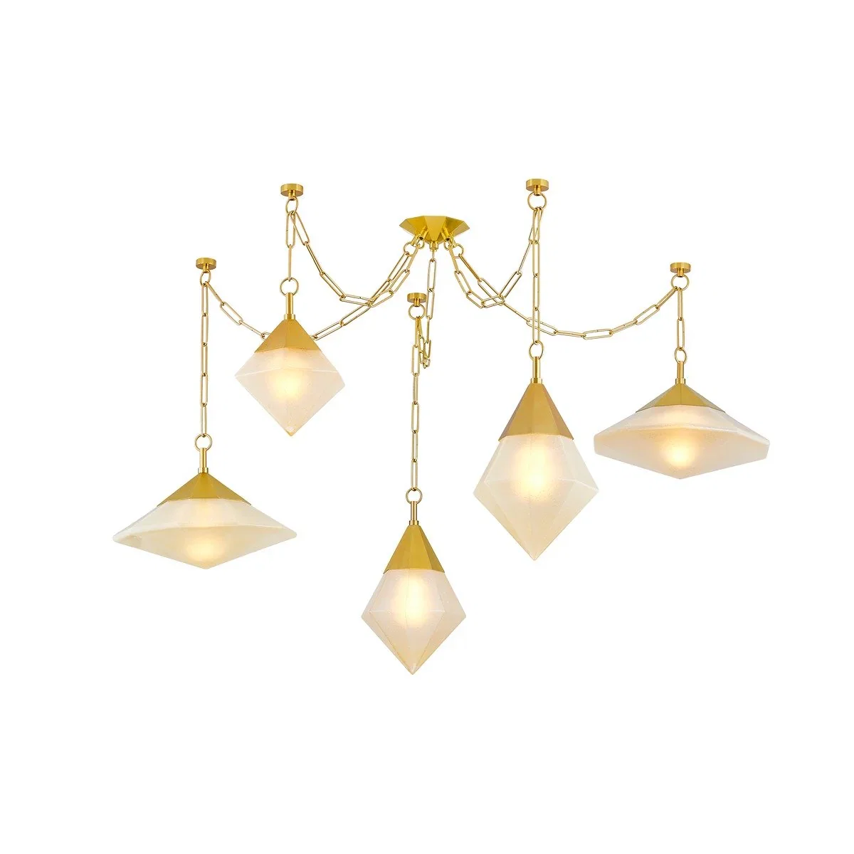 Image of Angelique 5 Light Chandelier - Vintage Polished Brass | Outlet