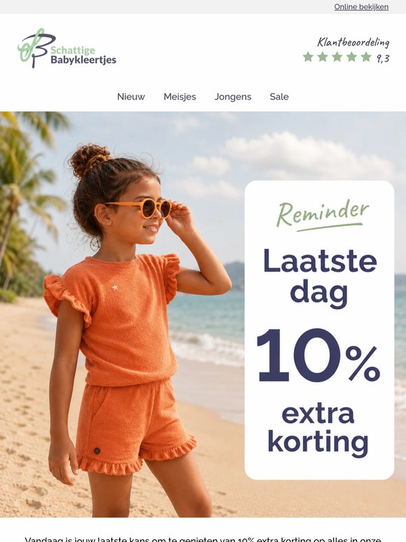 Reminder 🌼 10% extra kassakorting