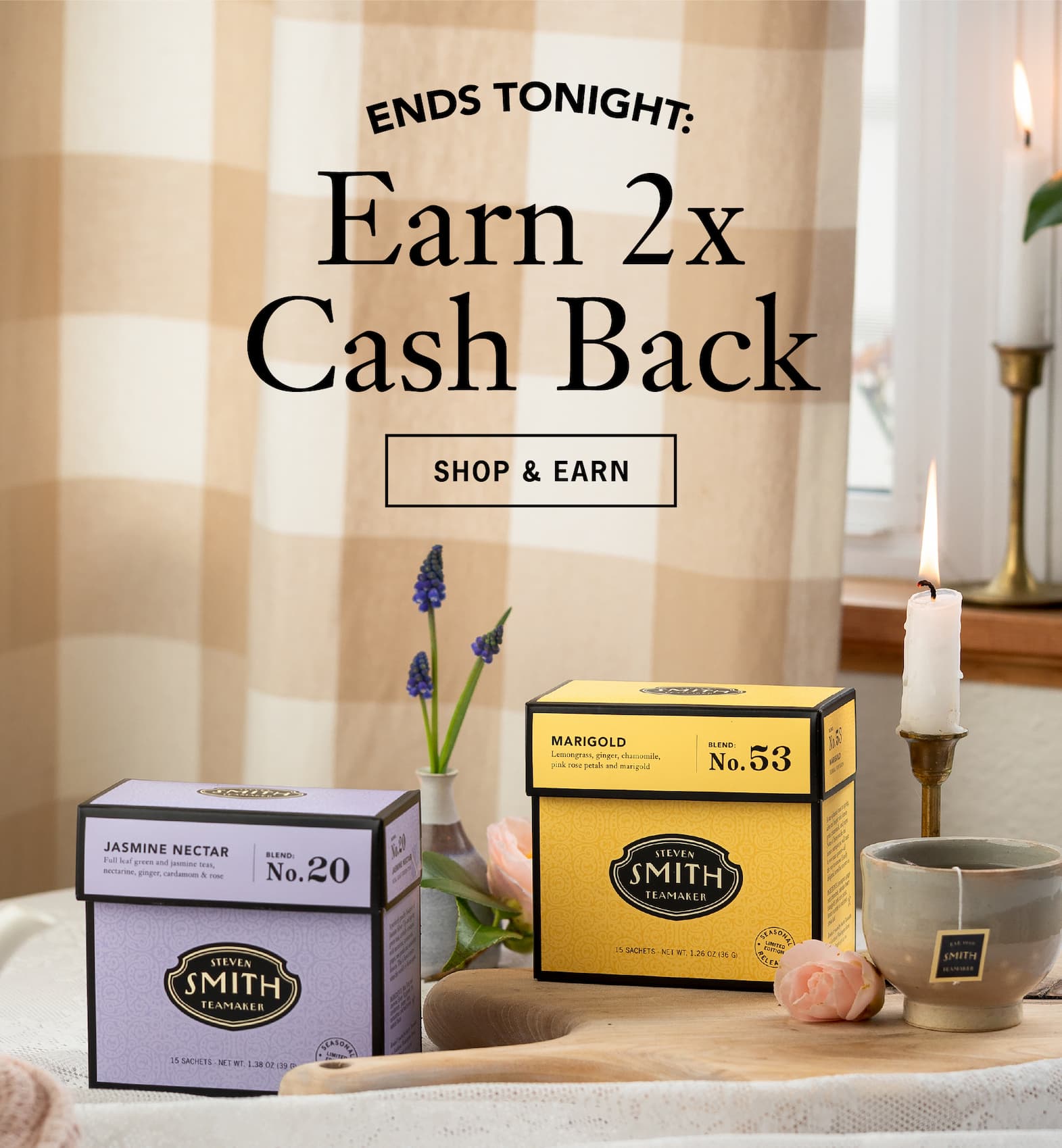 Header: Final hours to earn double   Subheading: Ends tonight 