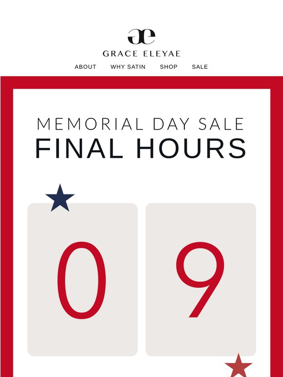 ONLY HOURS LEFT: Shop The Memorial Day Sale! Up To 50% Off STOREWIDE