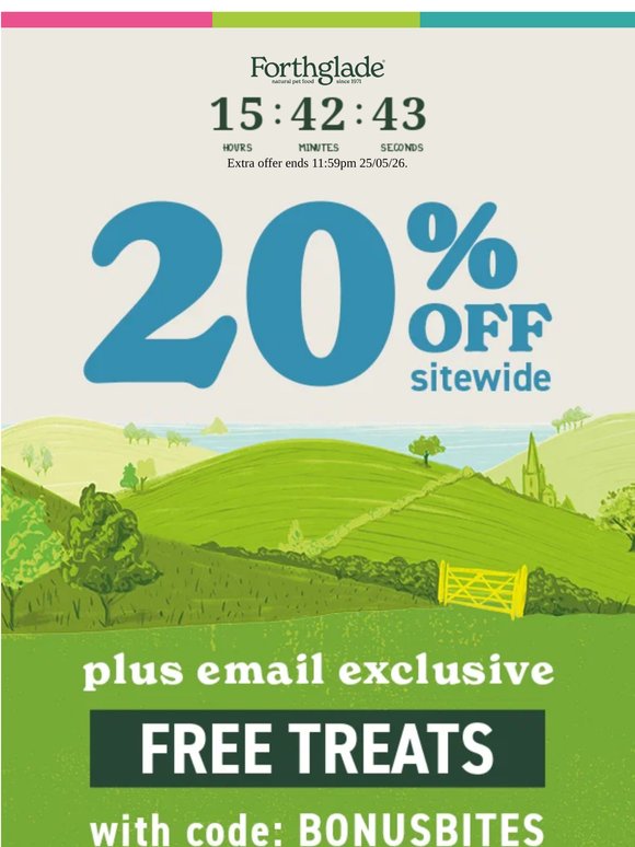 20% Off + FREE Fishy Bites Today Only 🐟