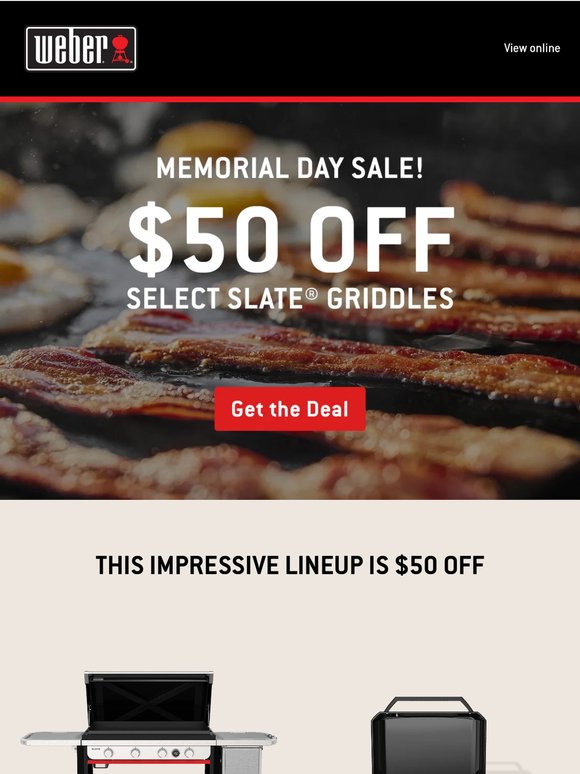 Fire Up Memorial Day Savings! $50 Off 🔥