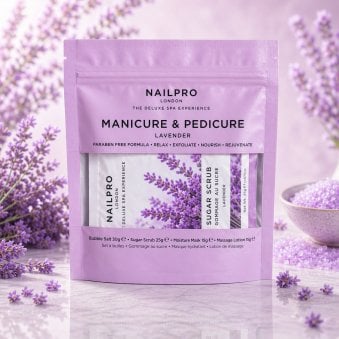 The Deluxe Spa Experience Manicure & Pedicure 4pc Set - Lavender (1 x 30g, 1 x 25g, 2 x 15g)