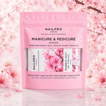 The Deluxe Spa Experience Manicure & Pedicure 4pc Set - Sakura (1 x 30g, 1 x 25g, 2 x 15g)