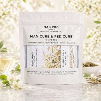 The Deluxe Spa Experience Manicure & Pedicure 4pc Set - White Tea (1 x 30g, 1 x 25g, 2 x 15g)