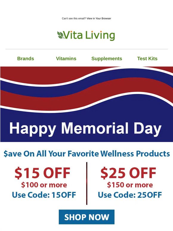Hurry! Memorial Day Savings End Tonight!