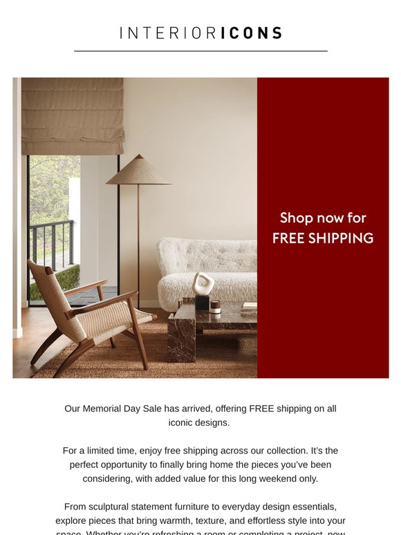 Shop Memorial Day Sale and get FREE SHIPPING