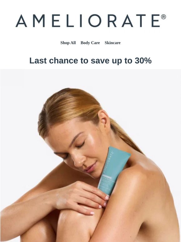 Last Chance to Save Up to 30%