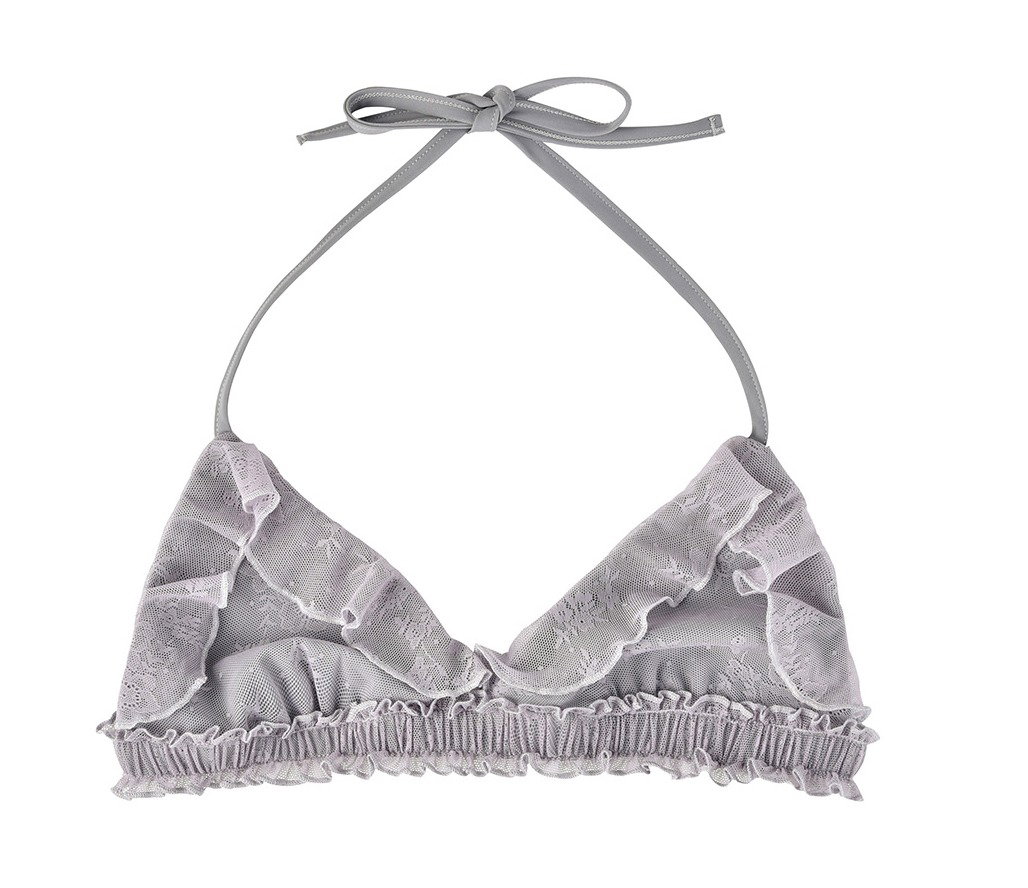 Lace Frill Swim Top - Wisteria