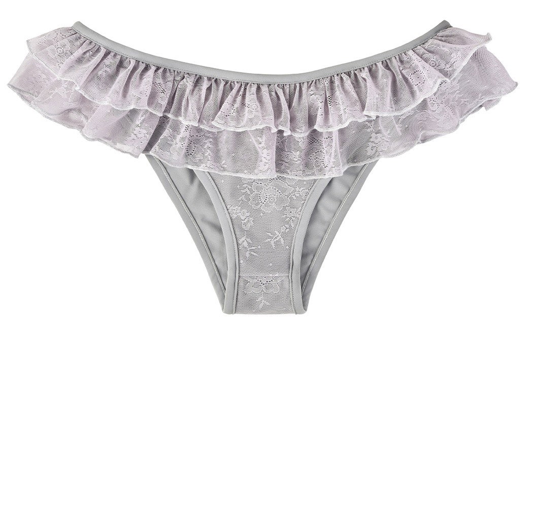 Lace Frill Swim Bottoms - Wisteria