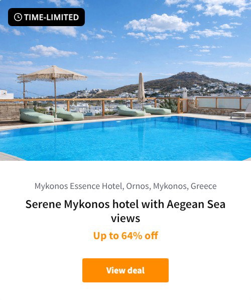 Serene Mykonos hotel with Aegean Sea views