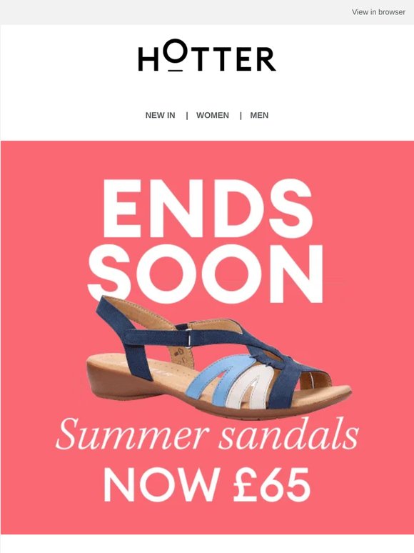 ENDS SOON | Summer sandals now £65