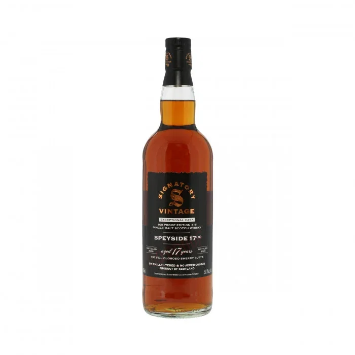 Signatory Vintage Speyside 17 Year Old 100 Proof Exceptional Cask #16