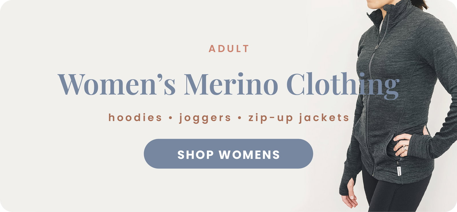 Shop women's merino clothing! Hoodies, Joggers, Jackets.