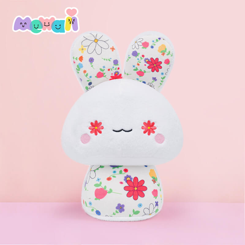 MeWaii® Mushroom Family Floral Rabbit Cute Kawaii Plush Pillow Squish Toy