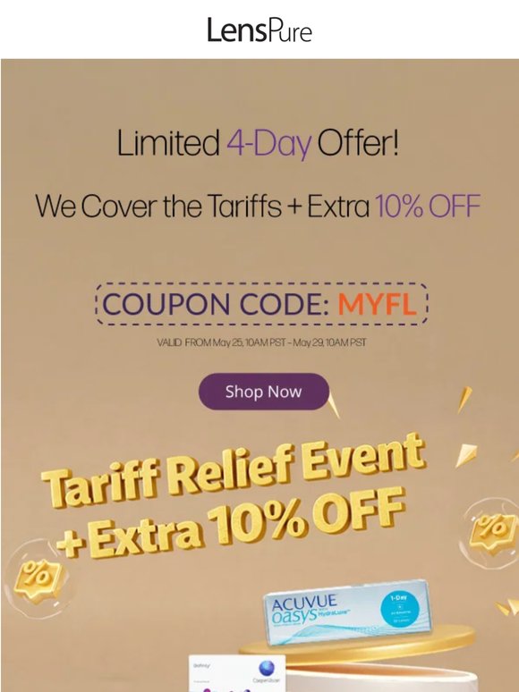 The Deal You’ve Been Waiting For: 10% Off + Tariff Free!