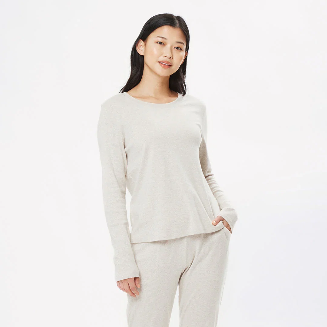 Organic Long Sleeve Tee - Oatmeal