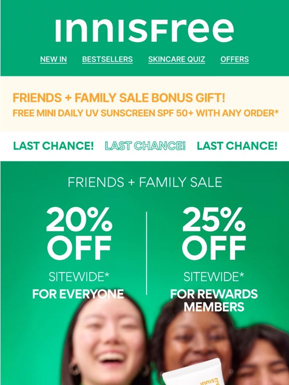 LAST CHANCE! Up to 25% OFF Sitewide