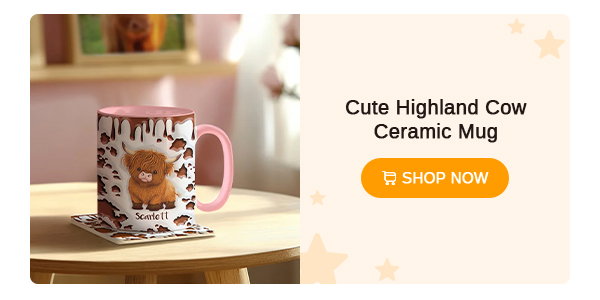 Cute Highland Cow Ceramic Mug