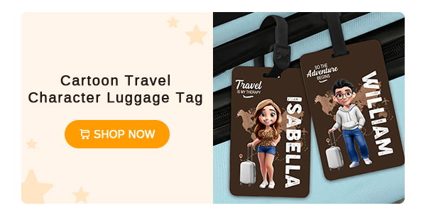 Cartoon Travel Character Luggage Tag