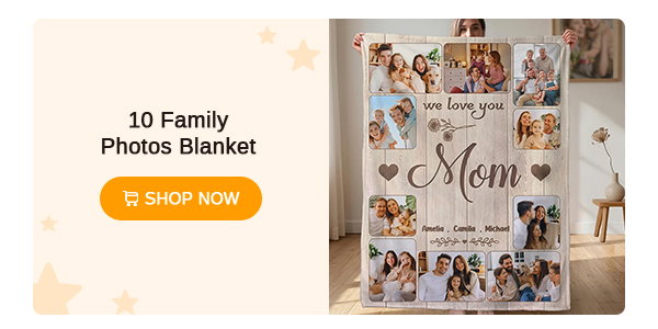 10 Family Photos Blanket