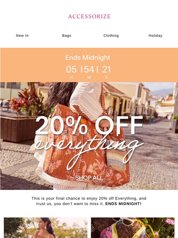 FINAL CALL on 20% off Everything!