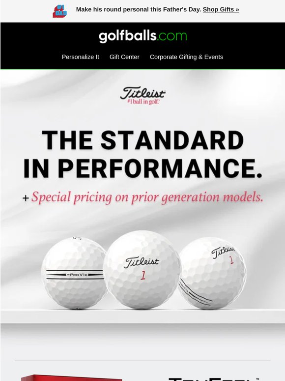 The #1 Ball in Golf, Pro V1s Personalized for Dad + FREE Shipping This Week
