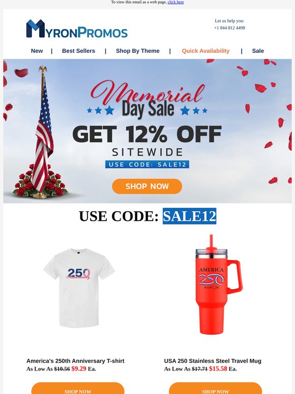 Ends Soon: Save 12% This Memorial Day!