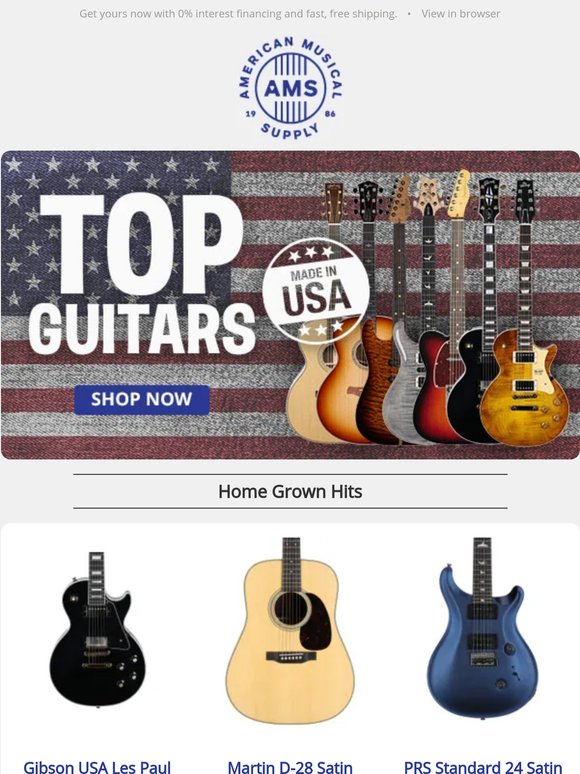 American-Made Favorites 🦅 Top Guitars, Made Right Here in the USA!