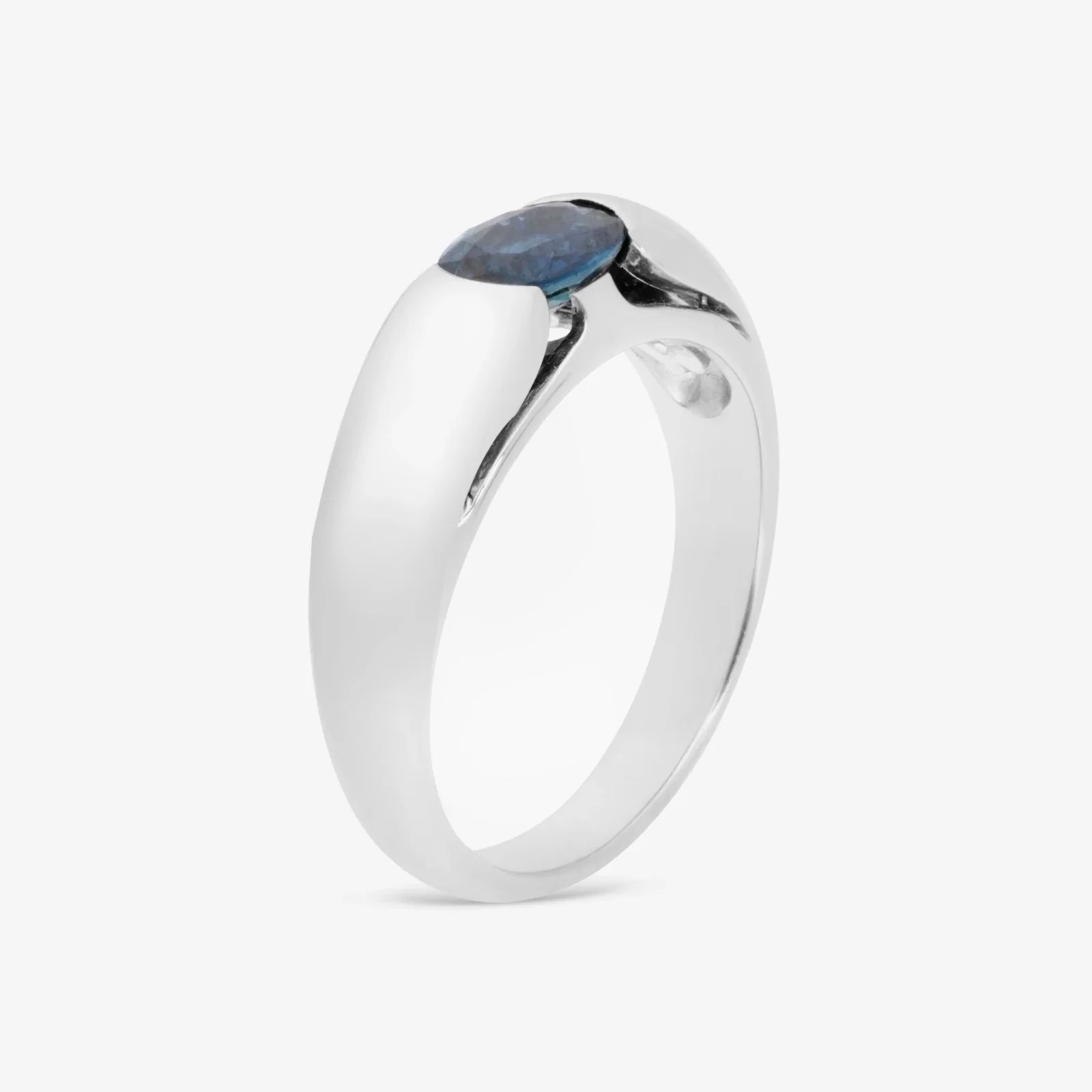 Image of Bulgari 18K White Gold Sapphire Ring Sz. 7.25 13323