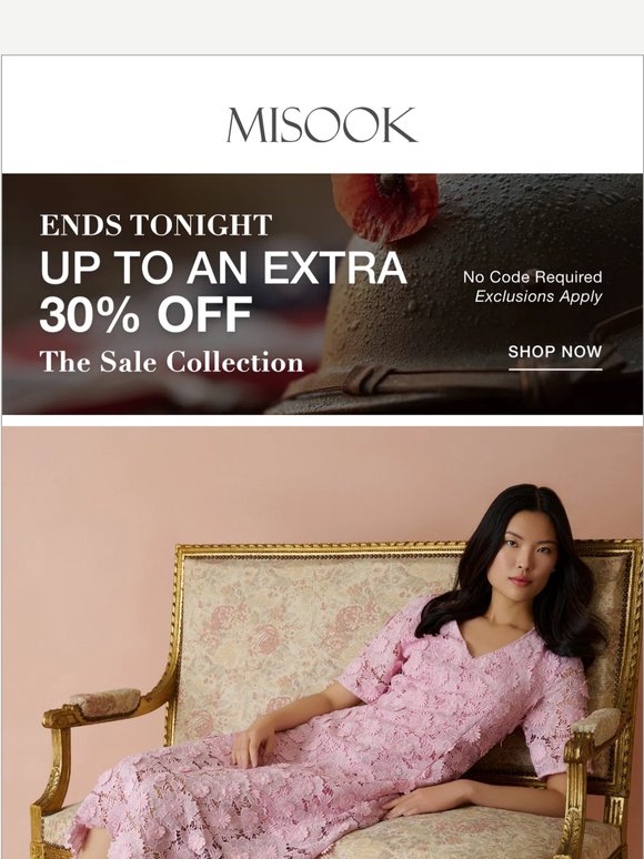 Ends Tonight: Up to 30% Off Sale Styles