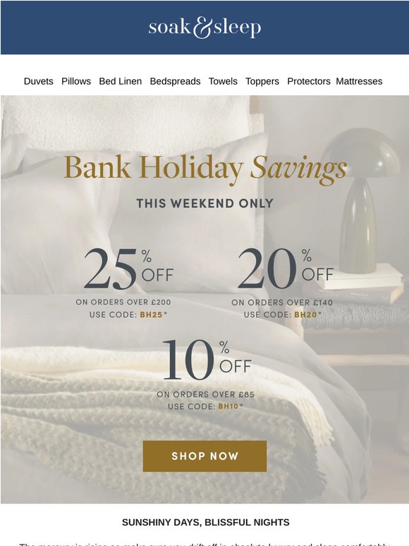 Bank Holiday Savings | 25% Off