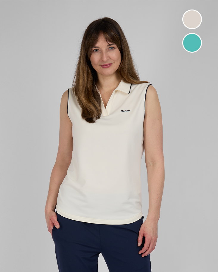 Women's tempo polo top ecru