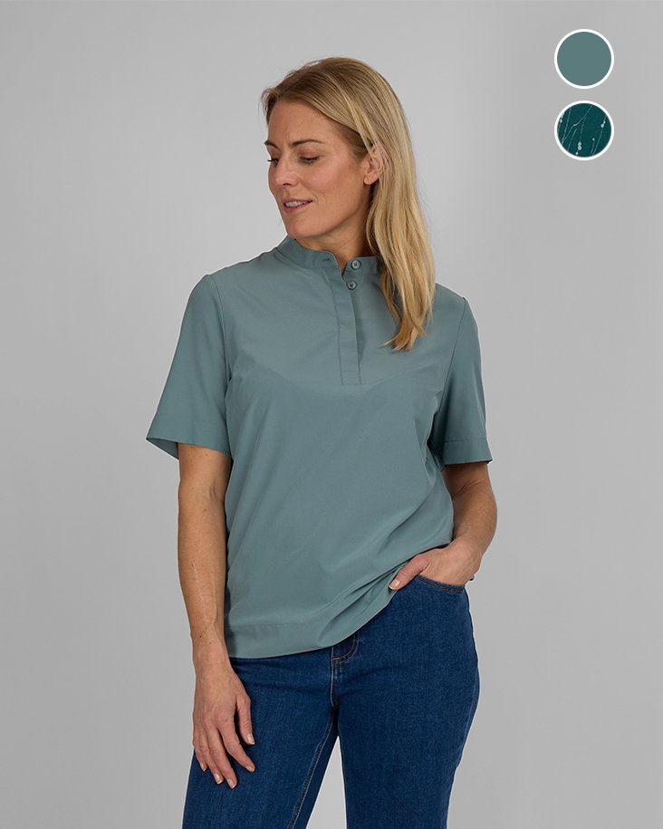 Women's voyager top mineral blue