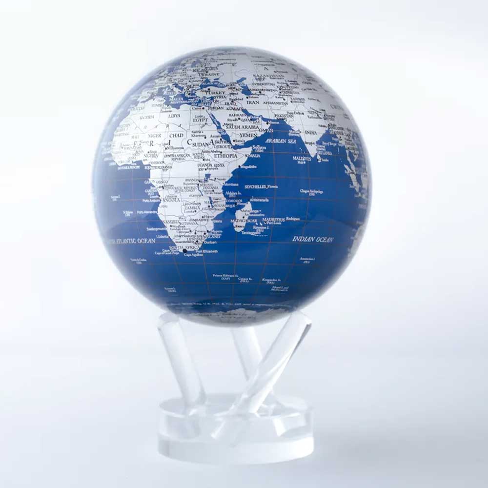 Image of MOVA Blue and Silver 6 Inch Globe