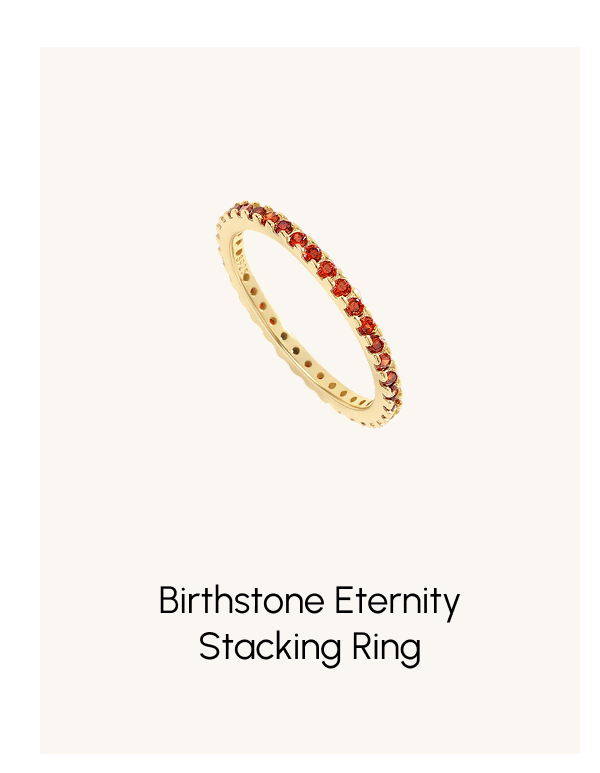Birthstone Eternity Stacking Ring