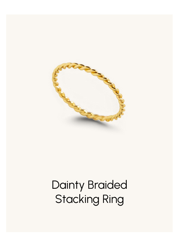 Dainty Braided Stacking Ring