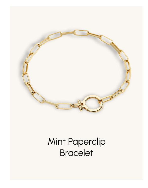 Mint Paperclip Bracelet