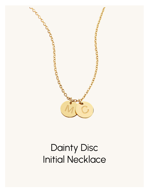 Dainty Disc Initial Necklace