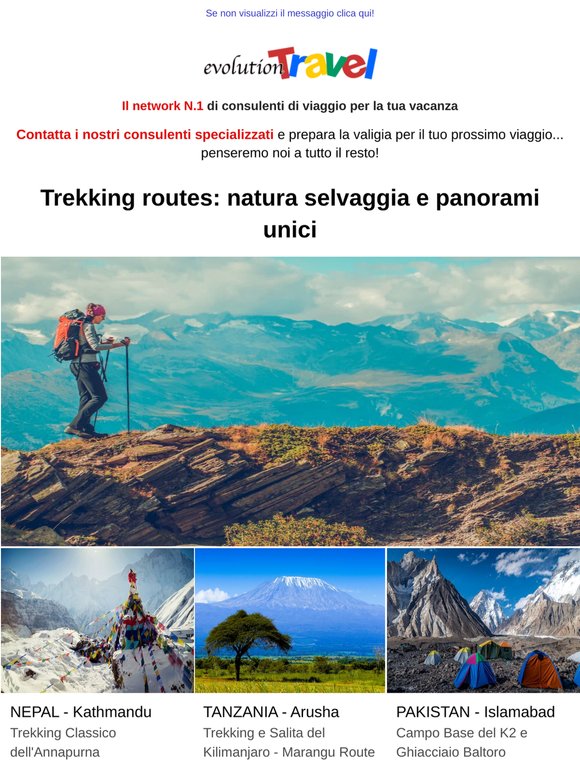 Dai grandi trekking ai golf resort più esclusivi. Tu quale viaggio scegli?